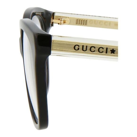 Gucci Square-Frame Acetate Optical Frames Black Womens - Picture 4 of 6